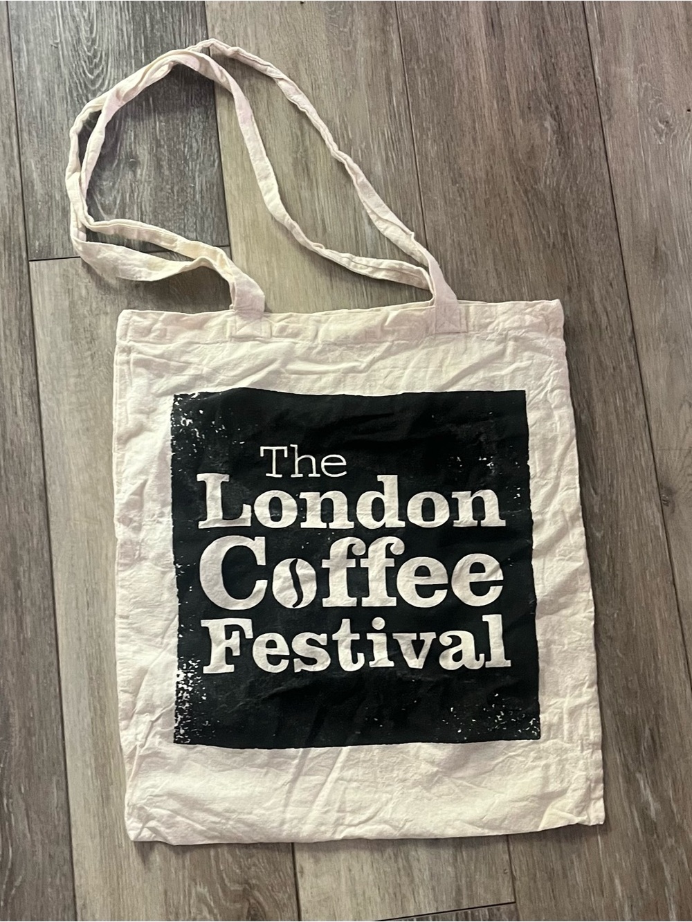 The London Coffee Festival Tan and Black 100% Cotton Tote Bag Bidbi UK